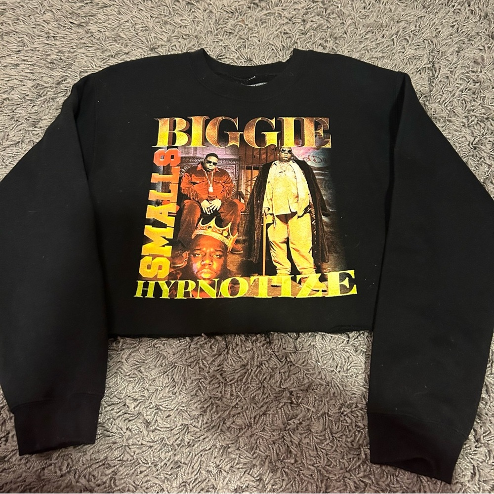 Notorious BIG Cropped Sweatshirt : Ladies Small : Biggie Smalls : Hip Hop